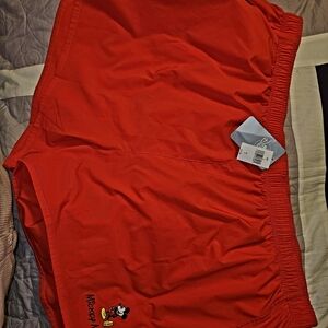 Disney Red Womens Athletic Shorts BNWT